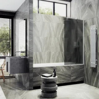 Шторка на ванну MaybahGlass MGV-251-1ш 30см белый